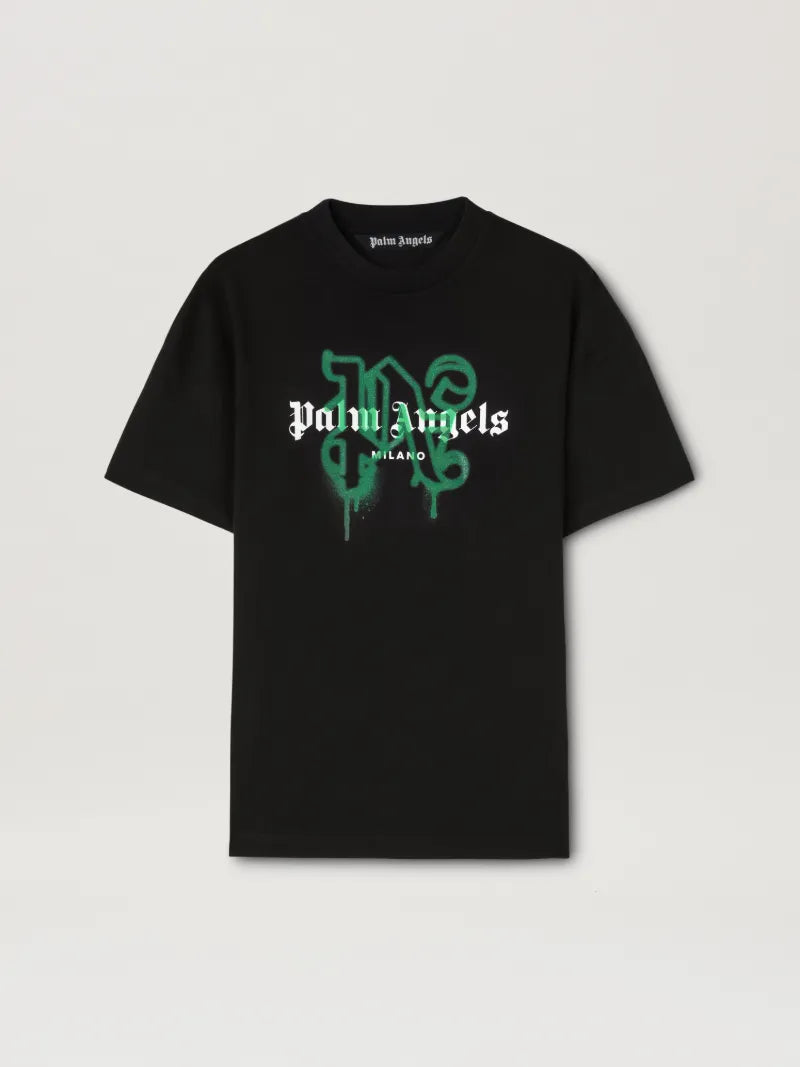 PALM ANGELS MONOGRAM SPRAY CITY T-SHIRT